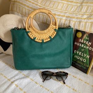 Anthropologie Emerald Green Marianne Cross Body Bag